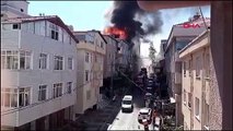 Ataşehir’de restoranda yangın: Beş katlı binaya sıçradı!