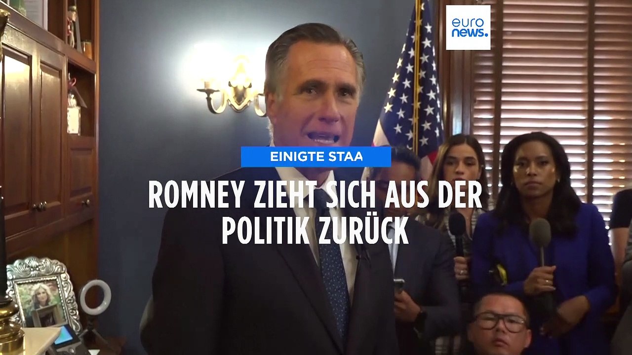 Ende einer langen Karriere: US-Republikaner Romney kündigt Rücktritt aus der Politik an