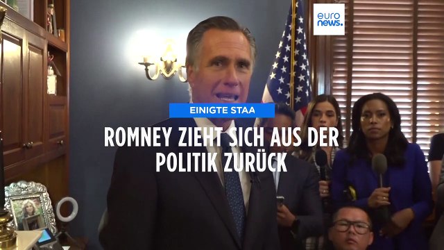 Ende einer langen Karriere: US-Republikaner Romney kündigt Rücktritt aus der Politik an
