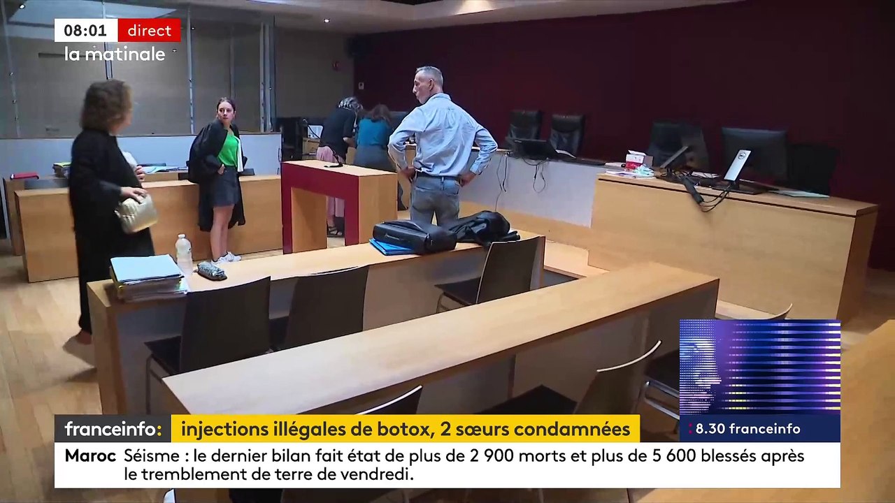 Deux soeurs condamnées par le tribunal de Valenciennes à de la prison ferme et à du sursis pour des centaines d'injections illégales de botox et acide hyaluronique - Regardez
