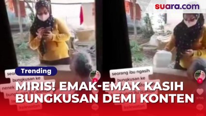 Download Video: Miris! Emak-Emak Foto Nenek Pegang Bungkusan Demi Konten: Kok Diambil Lagi?