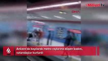 Ankara'da korku dolu anlar! 61 yaşındaki kadın metro raylarına düştü