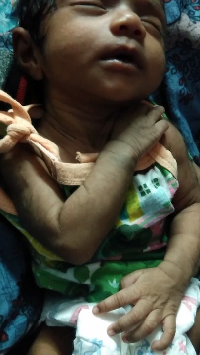 My baby fell into sleep on my womb