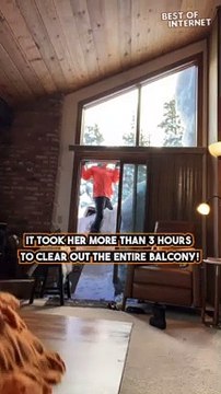 Snowy Balcony Transformation: Mom's Epic Effort for Son's Joy! || Best of Internet