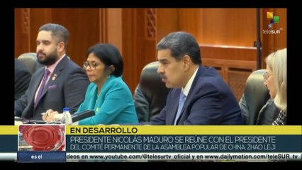 Nicolás Maduro se reúne con el presidente del Comité Permanente de la Asamblea Popular de China
