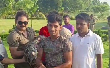 হাতে ১৫ ফুটের অজগর ধরে সাহসী সোহম! দেখুন রোমহর্ষক ভিডিও  | Oneindia Bengali