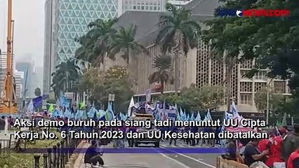 Beginilah Kondisi Jl Medan Merdeka Barat Pasca Demo Buruh
