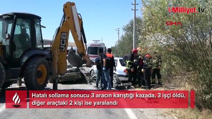 Kahreden manzara! Hatalı sollama 3 can aldı