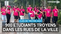 Une pluie d'étudiants sur la ville à l'occasion des Clés de Troyes 2023