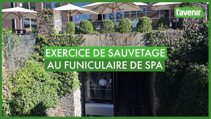 Exercice de sauvetage dans le funiculaire de Spa