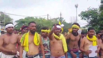 नीमच : बाणदा बांध परियोजना को निरस्त करने की मांग, किया ऐसा प्रदर्शन