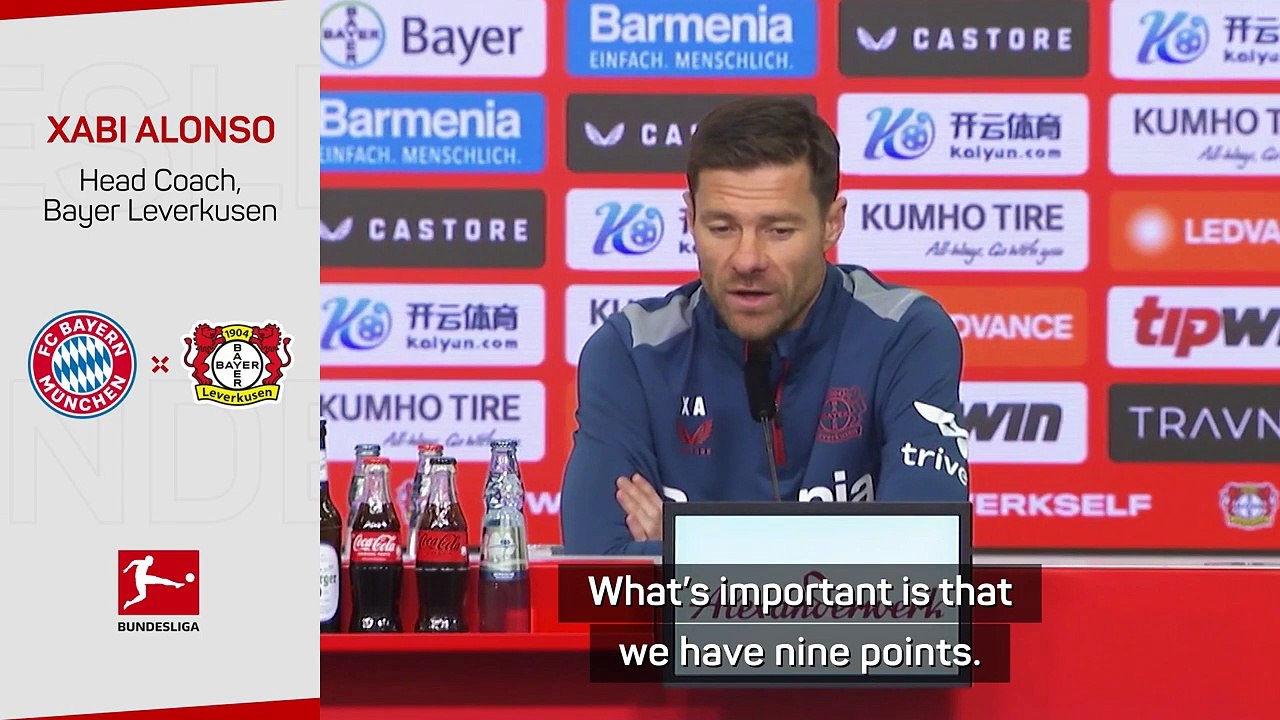 'The table isn't important' Alonso on Leverkusen's Bundesliga top spot video Dailymotion