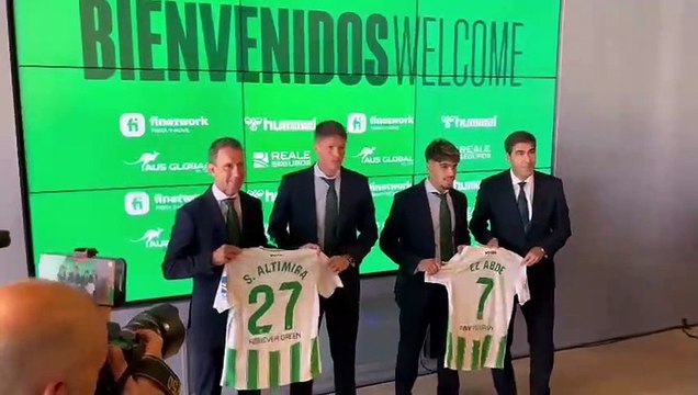 Ez Abde y Altimira, presentación con el Betis