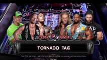 WWE BIG E, EDGE & ROMAN REIGNS vs THE ROCK, STONE COLD & JOHN CENA
