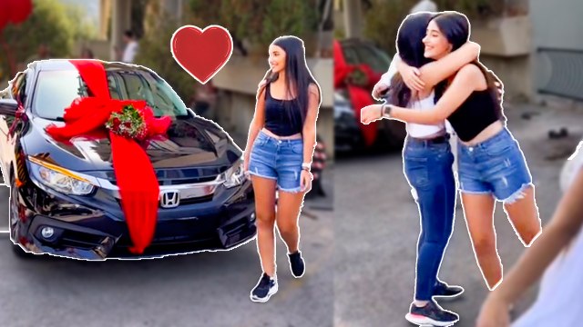 Unbelievable Car Surprise for Daughter with Epic Dance Celebration! Heartwarming Family Moment