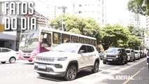 Estacionamento prejudica trânsito na rua dos Mundurucus, apontam moradores de Belém