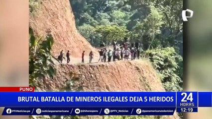 Download Video: Puno: enfrentamiento entre mineros ilegales dejó a cinco heridos