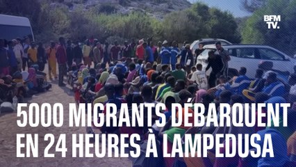 5000 migrants débarquent en 24 heures à Lampedusa