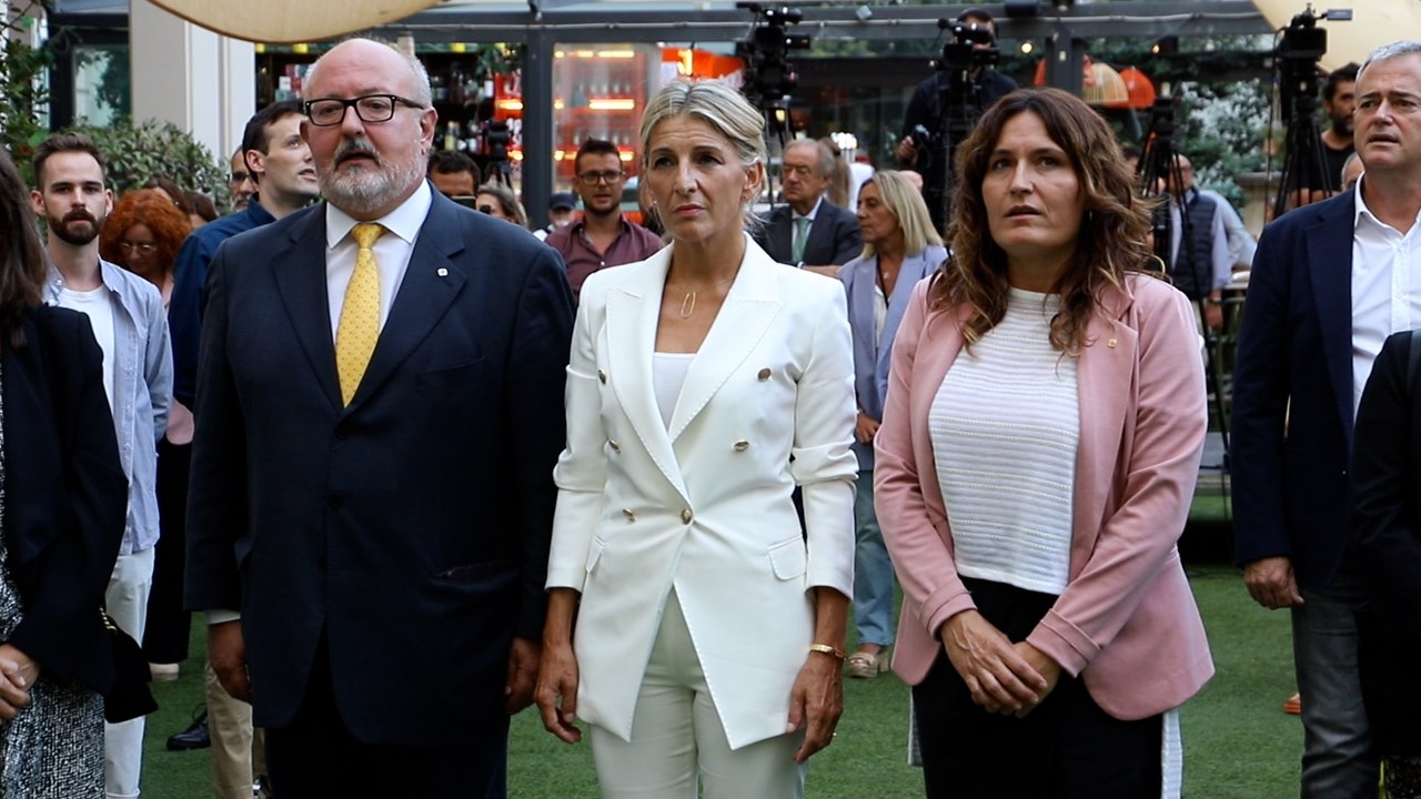 Yolanda Díaz asiste a la celebración de la Diada Nacional de Cataluña en Madrid