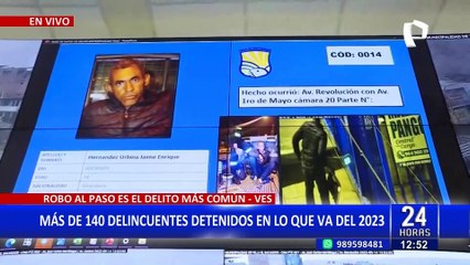 En lo que va del año: Más de 140 delincuentes han sido detenidos en Villa El Salvador