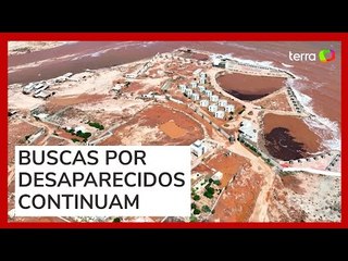 Vídeo feito com drone mostra cidade devastada por enchente na Líbia