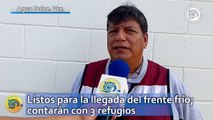 Autoridades municipales de Agua Dulce, listos para la llegada del frente frío; contarán con 3 refugios