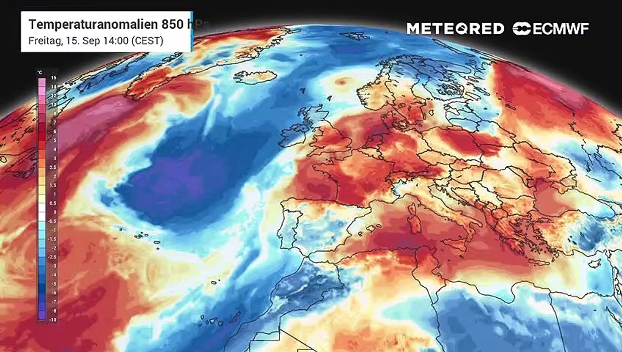 Warme Luftmassen über Europa! Weiterhin dominieren sehr warme Temperaturen über unseren Köpfen!