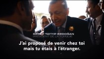 Fransa Cumhurbaşkanı Emmanuel Macron ve Cumhurbaşkanı Recep Tayyip Erdoğan G20 Zirvesi kapanışında ayaküstü sohbet etti