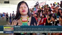 Mujeres indígenas culminaron marcha en Brasil