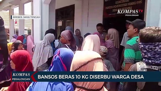 Bansos Beras 10 Kg Diserbu Warga Brebes, Harga Beras Masih Tinggi di Pasaran