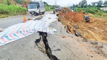 Quốc lộ nối Đà Lạt với Nha Trang bị sạt lở nghiêm trọng
