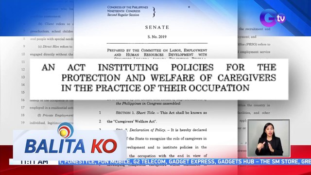 Caregivers Welfare Act, layong mabigyan ng proteksyon at tamang benepisyo ang mga caregiver sa Pilipinas at ibang bansa | BK
