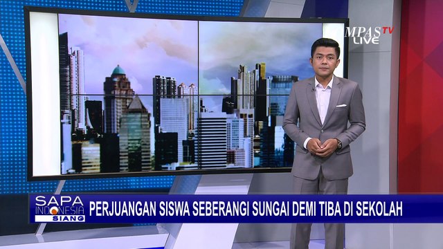 Miris, Puluhan Pelajar di Kabupaten Banggai Sulteng Bertaruh Nyawa Seberangi Sungai Menuju Sekolah
