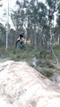 BMX Freestyle Rider Teen Falls While Attempting Dirt Jumps