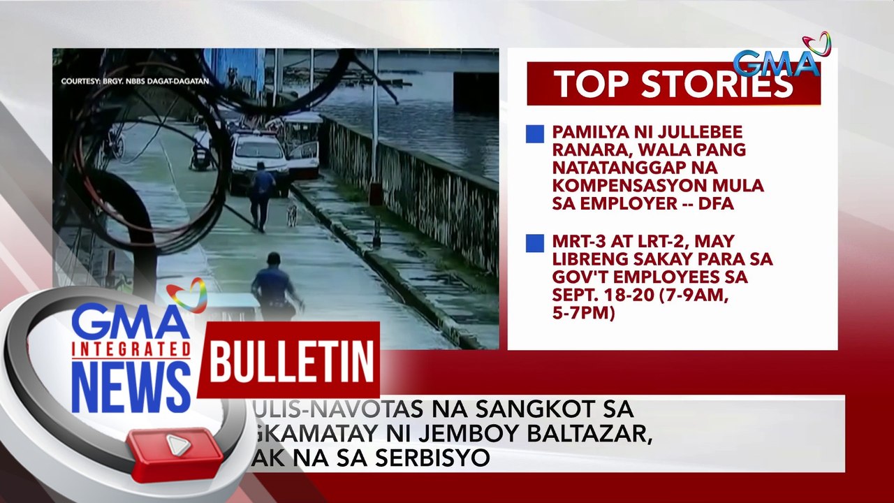 8 pulis-Navotas na sangkot sa pagkamatay ni Jemboy Baltazar, sibak na sa serbisyo | GMA Integrated News Bulletin