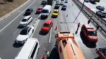 TEM Otoyolu’nda cam damacana trafiği! Kaza sonrası ortalık karıştı