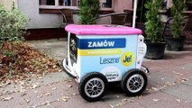 Robot Kasia rozwozi jedzenie w Lesznie