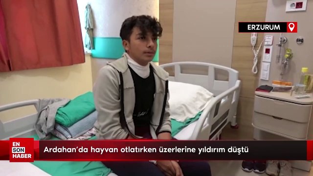 Ardahan'da hayvan otlatırken üzerlerine yıldırım düştü