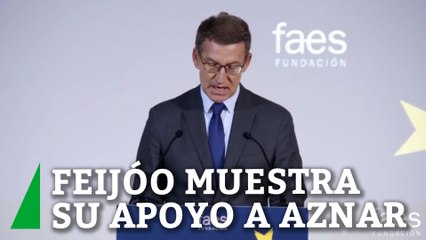 Feijóo muestra su apoyo a Aznar por los "disparatados ataques" de miembros del Gobierno "solo por mostrar su opinión".