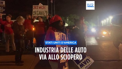 Download Video: Sciopero generale negli Stati Uniti, i lavoratori del settore automobilistico protestano