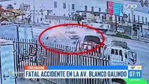 Video: Pasajeros de un taxi salieron volando tras fatal choque