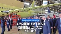 Rusia-Corea del Norte | Kim Jong-un inspecciona dos fábricas rusas de aviones militares