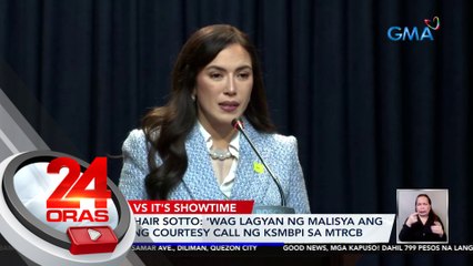 'Wag lagyan ng malisya ang litrato ng courtesy call ng KSMBPI sa MTRCB — MTRCB Chair Sotto | 24 Oras