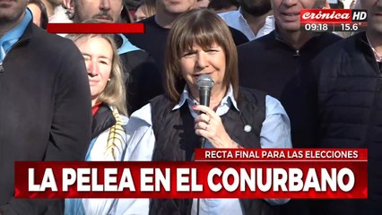 Patricia Bullrich busca capitalizar los votos del conurbano