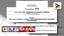 Panukalang batas para sa financial literacy ng mga Pinoy workers, inihain sa Kamara ni Rep. Sandro Marcos