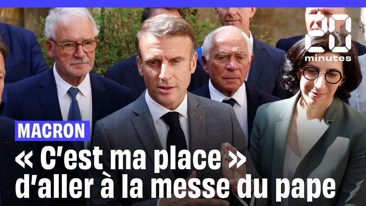 Emmanuel Macron défend sa décision d'assister à la messe du pape François à Marseille #shorts