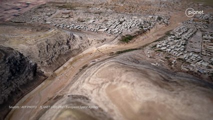 Carte animée de Derna, en Libye, après les inondations