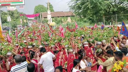 ध्वज यात्रा में गूंजे बाबा श्याम धणी के जयकारे