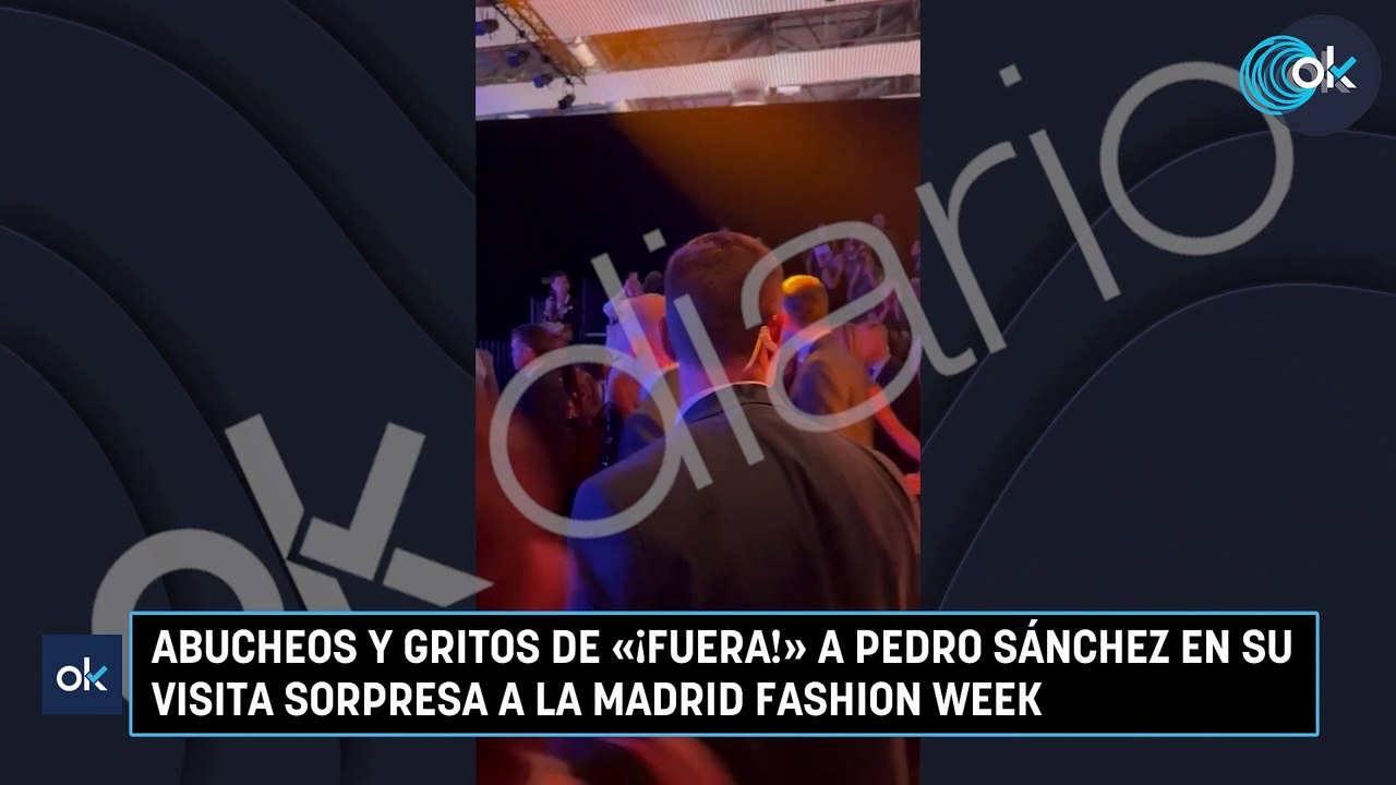 Abucheos y gritos de "¡Fuera!" a Pedro Sánchez en su visita sorpresa a la Madrid Fashion Week