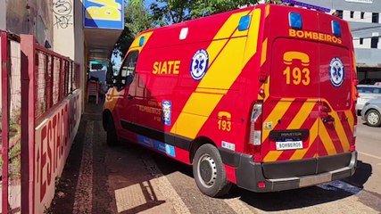 Óleo na pista causa queda de motociclista no Centro